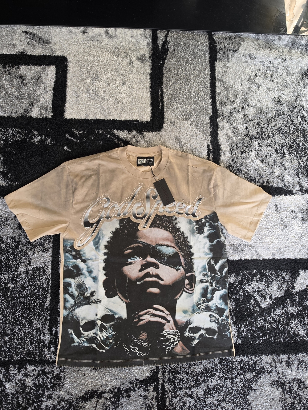 Godspeed Graphic Tee - Beige/Black